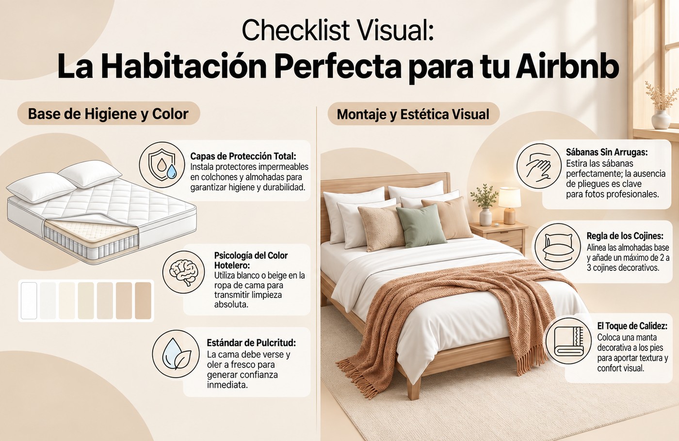 Estándar visual de la habitación perfecta para Airbnb
